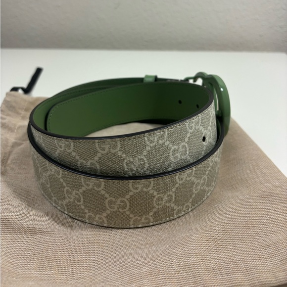 Gucci Marmont GG Supreme Wide Belt Leather and Canvas - Picture 5 of 8